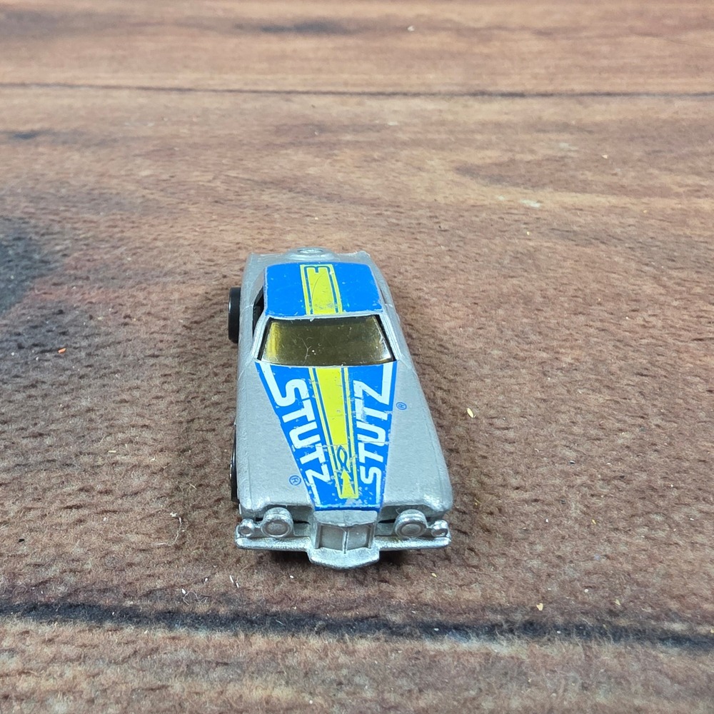 Hot Wheels Stutz Blackhawk Kids 1:64 Silver Good Vintage Racing Decals Car